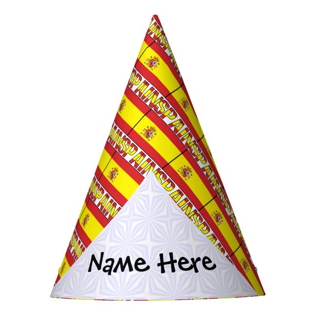 Spanien - Spanische Flagge Personalisiert Partyhütchen (Vorderseite)