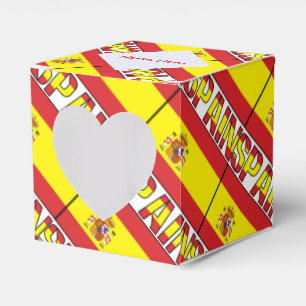 Spanien Spanisches Flaggengefiedertes Personalisie Geschenkschachtel
