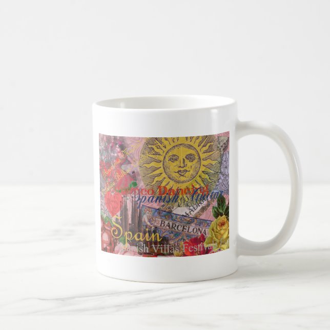 Spanien Sunshine Spanish Travel Art Kaffeetasse (Rechts)