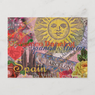 Spanien Sunshine Spanish Travel Art Postkarte