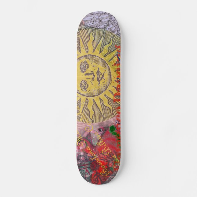 Spanien Sunshine Spanish Travel Art Skateboard (Vorderseite)