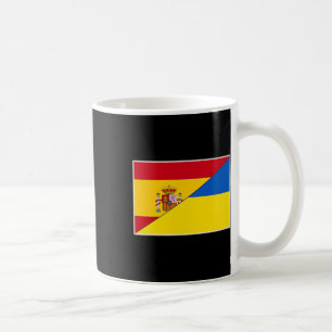 Spanien Ukraine Flagge Spanische Ukrainische Unter Kaffeetasse
