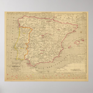 Spanien und Portugal 1640 1840 Poster