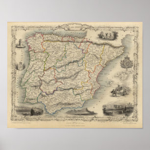 Spanien und Portugal 4 Poster