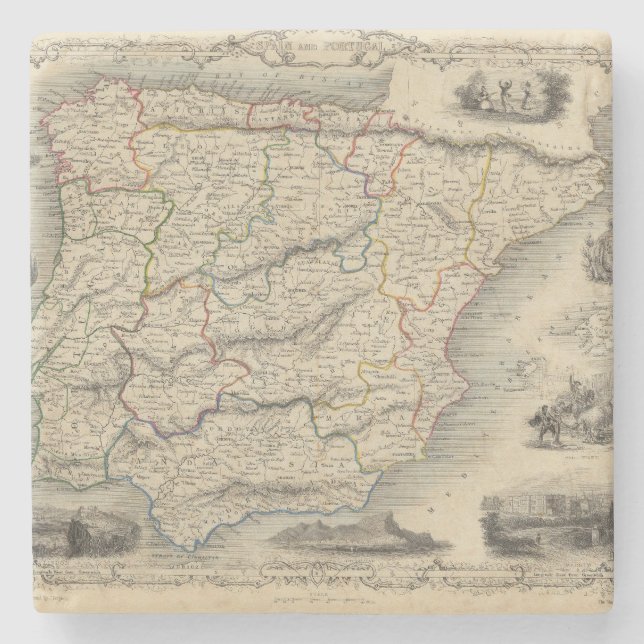Spanien und Portugal 9 Steinuntersetzer (Vorderseite)
