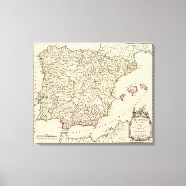 Spanien und Portugal Leinwanddruck (Vorderseite)