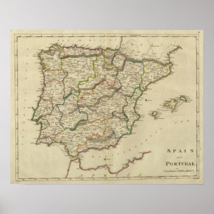 Spanien und Portugal Poster