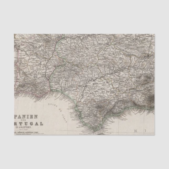 Spanien und Portugal, vier Blätter Seidenpapier (Vorderseite)