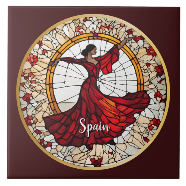 Spanien Urlaubs Souvenir  Fliese (Vorderseite)
