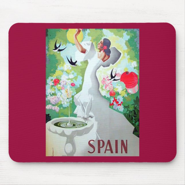Spanien Vintage Bild Mousepad (Vorne)