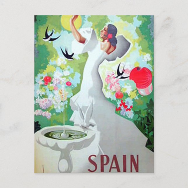 Spanien Vintage Postkarte (Vorderseite)