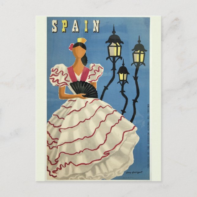 SPANIEN Vintage Reise Postkarte (Vorderseite)