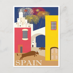 Spanien Vintage-Reise Postkarte
