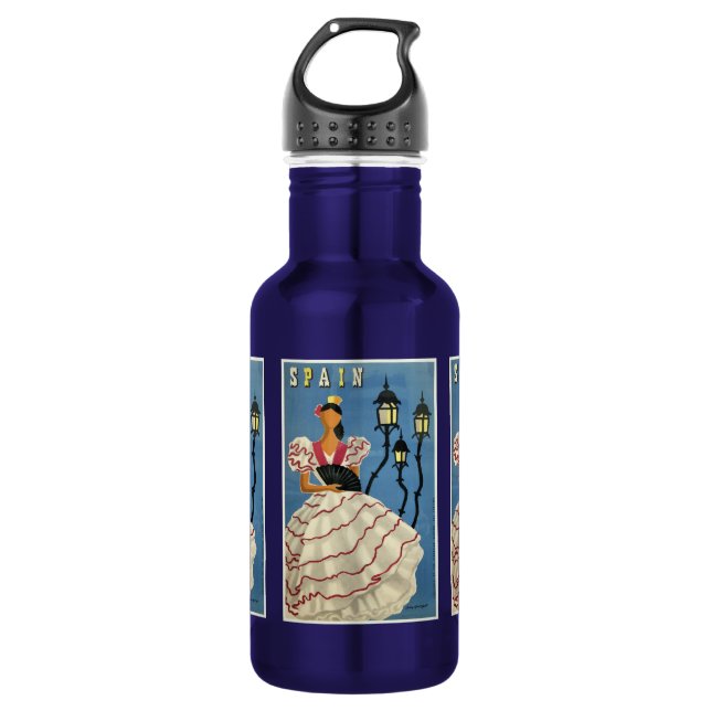 SPANIEN Vintage Reise Trinkflasche (Vorderseite)