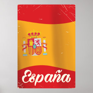 Spanien Vintage-Reise Vintage-Karte Urlaubsposter Poster