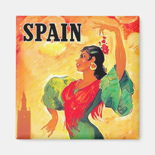 Spanien Vintage-Reisemagnet Magnet