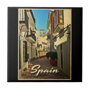 Spanien Vintage Travel Fliese