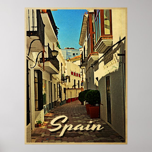 Spanien Vintage Travel Poster (Vorne)