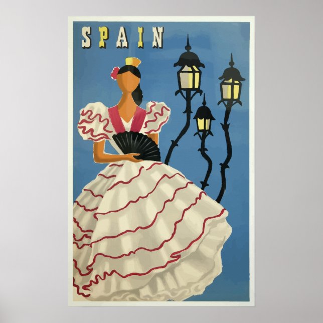 Spanien Vintage Travel Poster (Vorne)