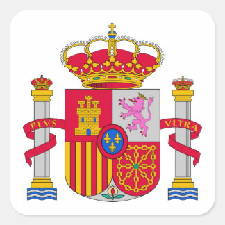 Spanien Wappen Quadratischer Aufkleber