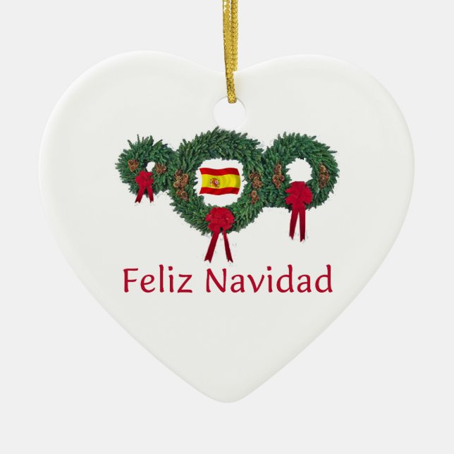 Spanien-Weihnachten 2 Keramik Ornament (Vorne)