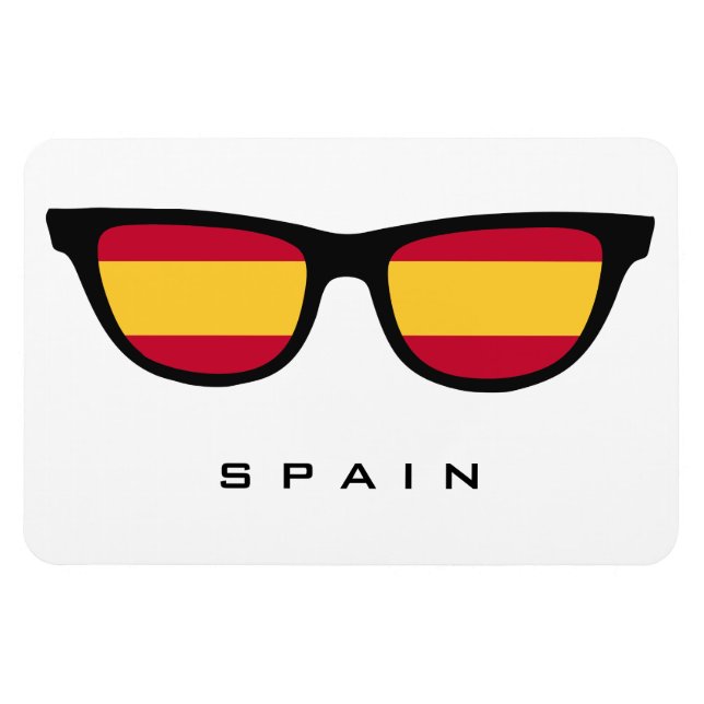 Spanien weist benutzerdefinierten Text- und Farbma Magnet (Horizontal)