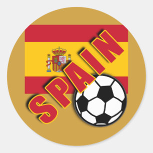 SPANIEN-WeltFußballfan-T-Shirts Runder Aufkleber