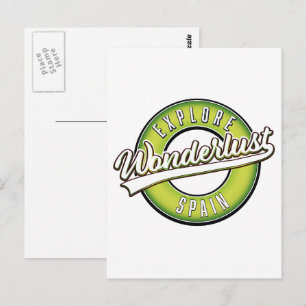 Spanien Wonderlust erkunden Postkarte