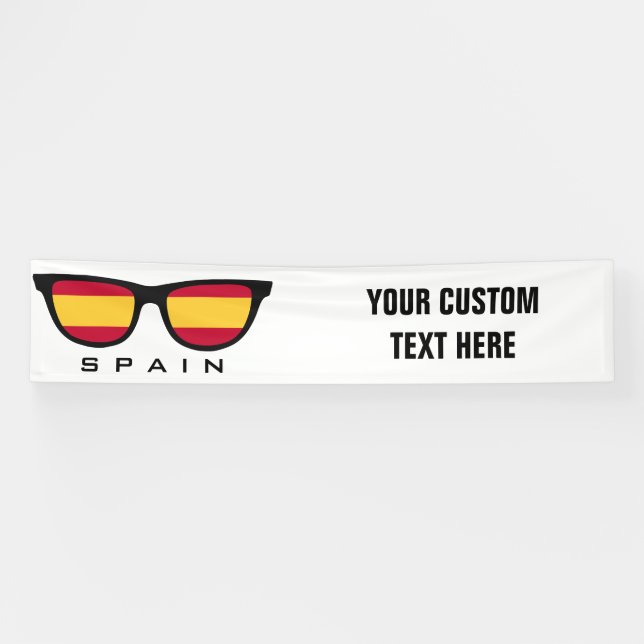 Spanien zeigt benutzerdefiniertes Text- und Farbba Banner (Horizontal)