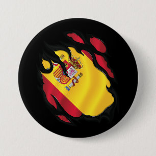 Spanien Zerrissene Flagge Button