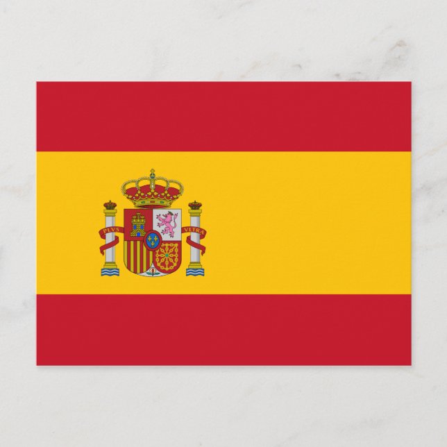 Spanienflagge Postkarte (Vorderseite)