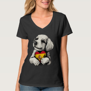 Spanienflagge Spanische Wurzeln Espana Hund Herz S T-Shirt