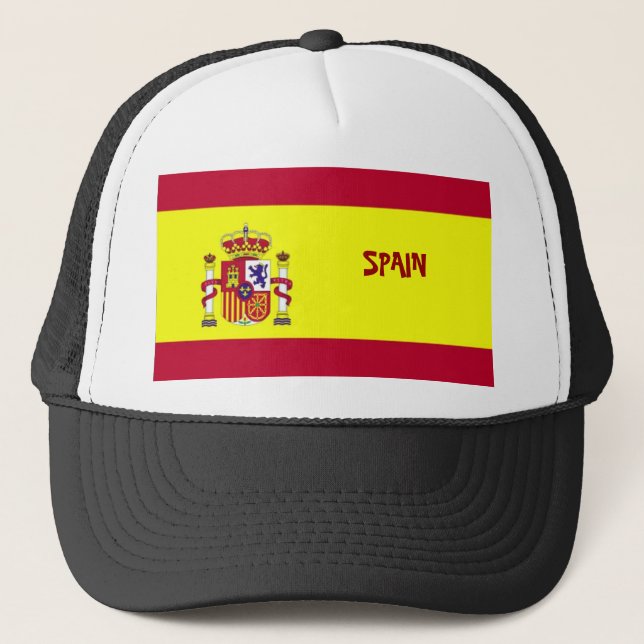 Spanienischer Flaggenhut Truckerkappe (Vorderseite)