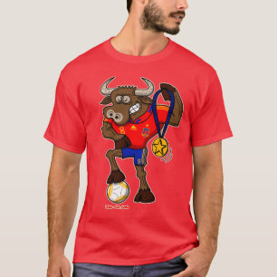 Spaniens Fußball-Weltmeisterschaft-Meister Stier T-Shirt