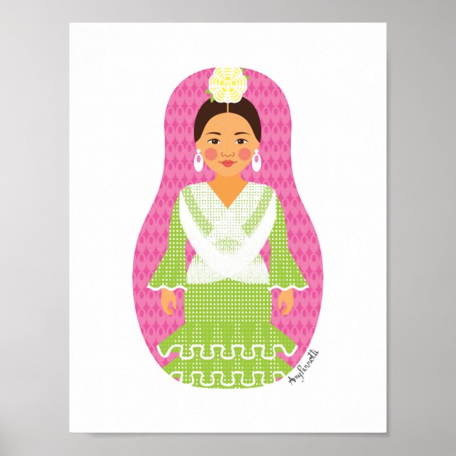 Spanier Matrjoschka Poster (Vorne)