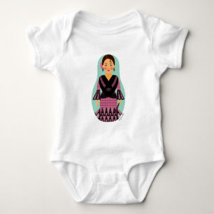 Spanierin Rosa Kleid Matrjoschka Baby-Body Baby Strampler