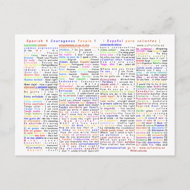 Spanisch 4 mutige Leute Postkarte (Vorderseite)