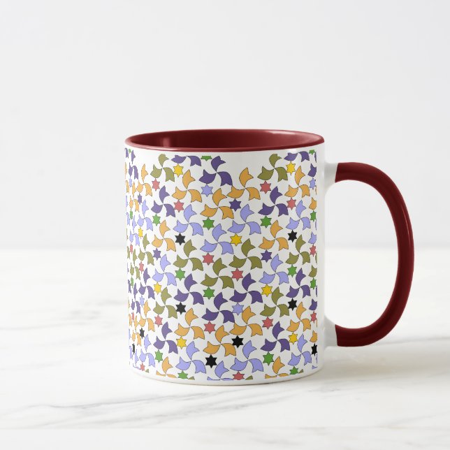 Spanisch-Alhambra-Art Fliesen-Mosaik-Muster Tasse (Rechts)