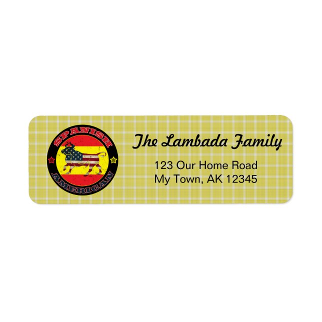 Spanisch American Bull Address Labels (Vorne)