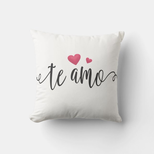 Spanisch Die Amo I Liebe Sie Valentine Throw Kisse Kissen (Vorderseite)