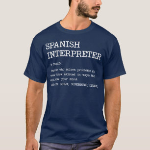 Spanisch-Dolmetscher-Definition Design 70er Freund T-Shirt