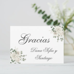 Spanisch Elegant Wedding Vielen Dank RSVP Karte