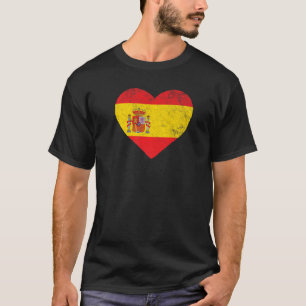 Spanisch Espana Flag Herz I Liebe Spanien T-Shirt