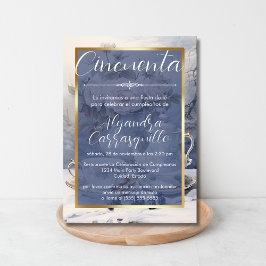 Spanisch Floral Elegant Tea Party 50. Geburtstag Einladung