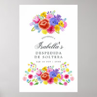 Spanisch-Florisches Fiesta Brautparty Willkommen