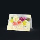 Spanisch: Geburtstag Cumpleanos Karte<br><div class="desc">Foto de Rosas Para los cumpleanos De alguien besonderes. Personifizieren Sie SU Mensaje! Foto eines Blumenstraußes der Rosen in den Pastellfarben. Personifizieren Sie Ihre Mitteilung! Fotografie durch Maria Santos (Lusinhas tun Sul)</div>