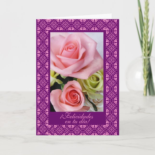 Spanisch: Geburtstag: feliz cumpleanos! Karte (Vorderseite)