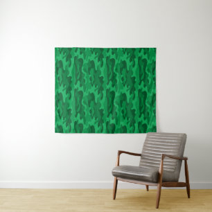 Spanisch Grün Monocolor Camo Wandteppich