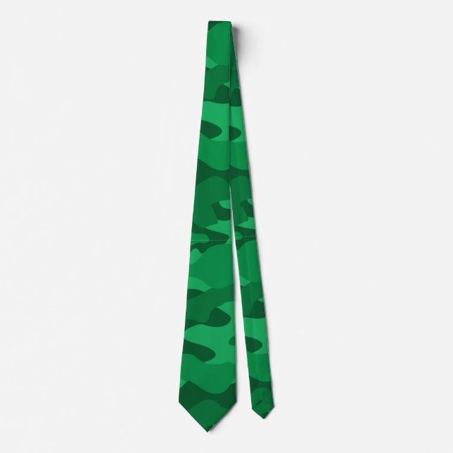 Spanisch-grüne Camouflage Krawatte (Vorderseite)