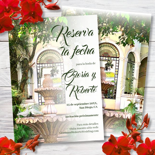 Spanisch, Hacienda Mexican Wedding rettet das Datu Einladung (Von Creator hochgeladen)